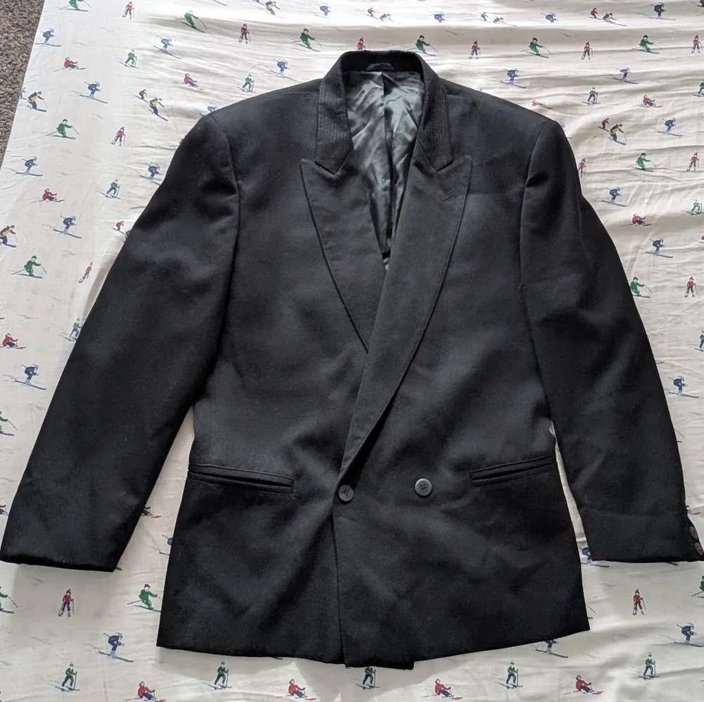 Vintage Men's Claude Montana 100% Wool Blazer Sport Coat, Sz 48, Made In Italy